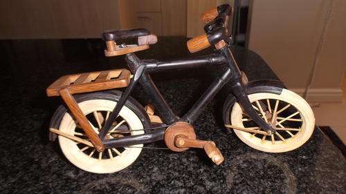 Hand Carved Bicycle 24cm x 15cm. Lake Malawi Wood.