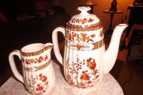 Indian Tree Copeland Spode..England Coffee Pot and Jug