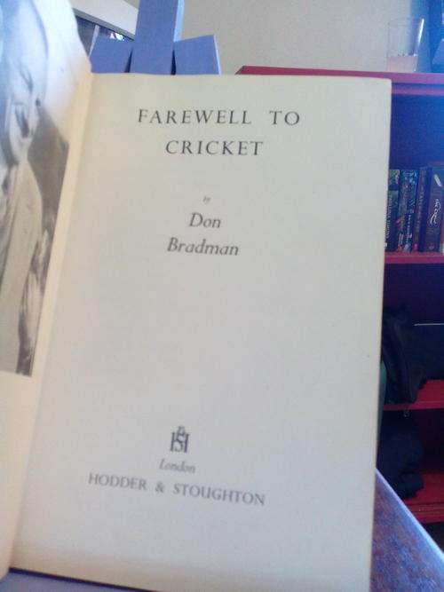 Farewell to cricket - Don Bradman - Hard cover - Pub. 1950 - No dust Jacket