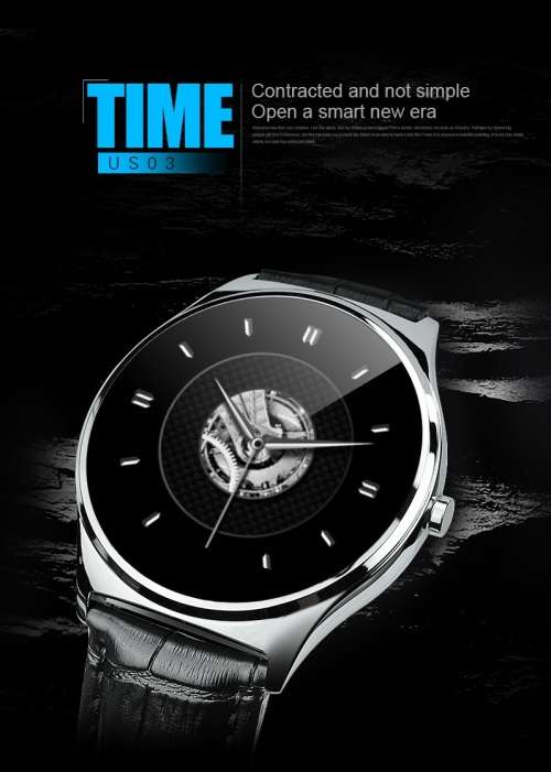 Waterproof BT4.0 US03 Smart Watch Heart Rate Health Mate For IOS Samsung iPhone