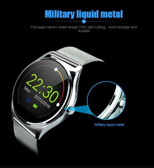 Waterproof BT4.0 US03 Smart Watch Heart Rate Health Mate For IOS Samsung iPhone