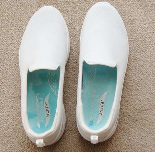SKECHERS -  White ladies  - Size 4.5 -  Unwanted gift - Never Worn - Brand New