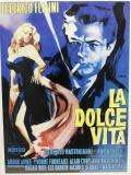 Poster from the movie `La Dolce Vita` staring Federico Fellini - no frame