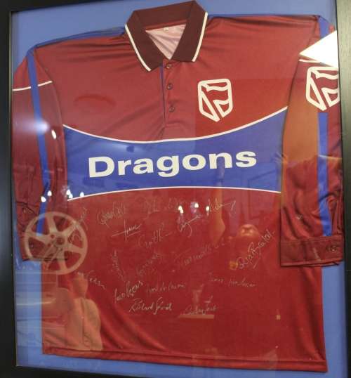 Framed Dragons signed shirt - no certificate
