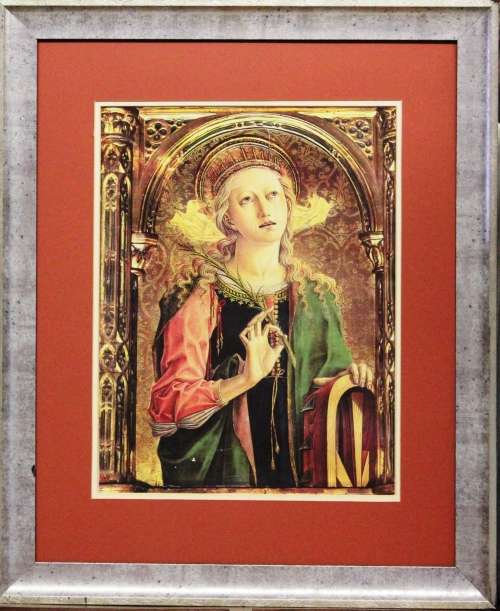 Framed office print - `Medieval Times Lady` - no glass