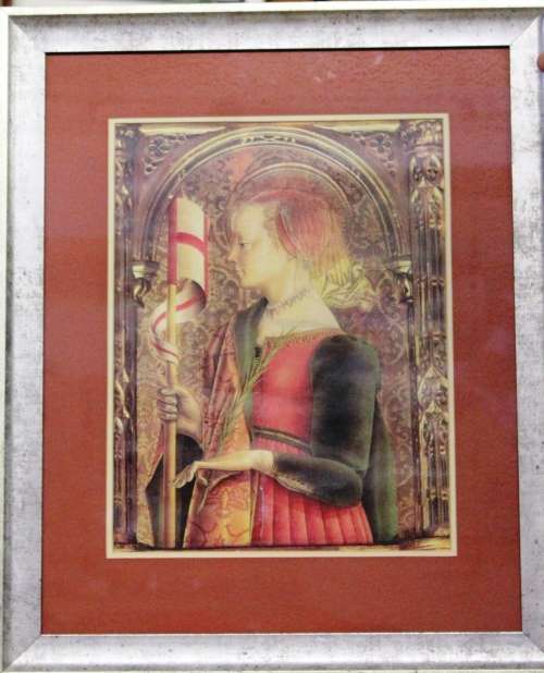 Framed office print - `Medieval Times Young Lady`