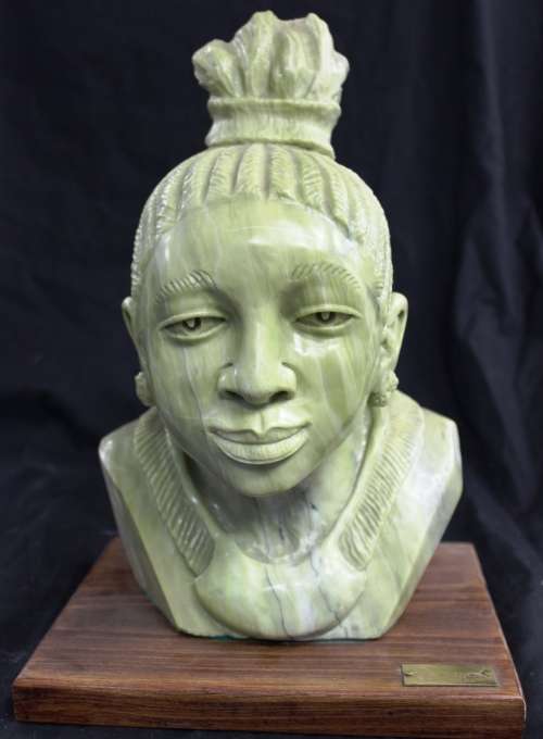 African woman`s figure head of `Maryol`