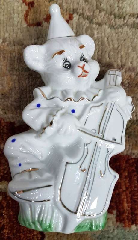 White clown bear ornament
