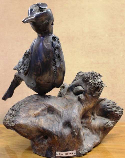 Wooden figure by Ina Hosken