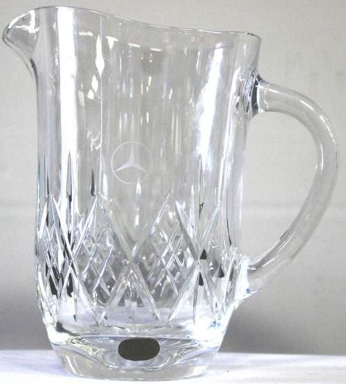 Hand Cut `VITRIA` lead crystal jug and 1 glass, unfortunately the other glass broke