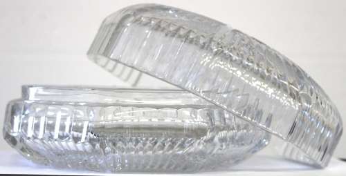 Octagon glass jar with glass lid