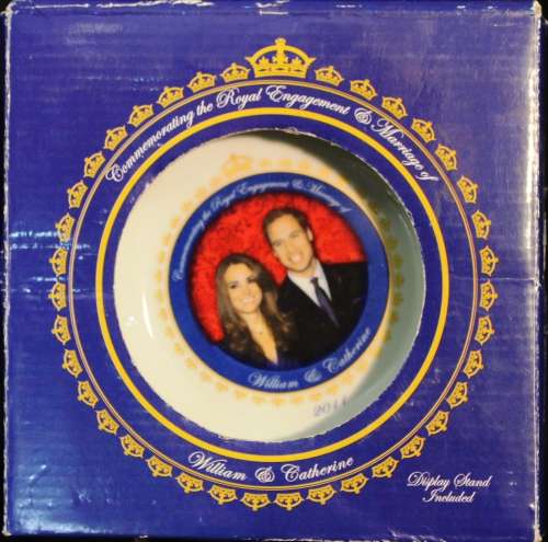 A plate of the `Royal wedding william and Catherine`