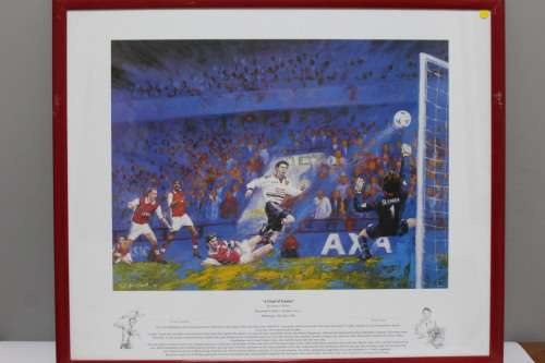 Framed Man United Soccer Team - in play
