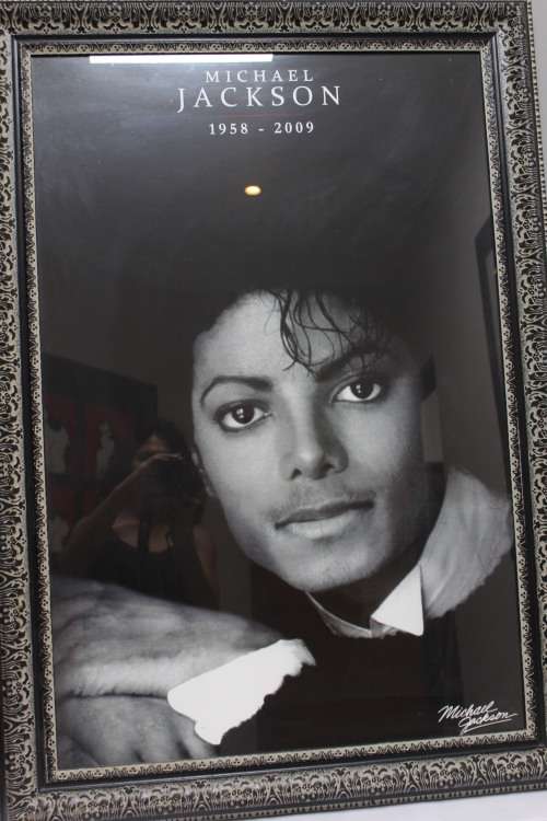 Framed poster of Michael Jackson