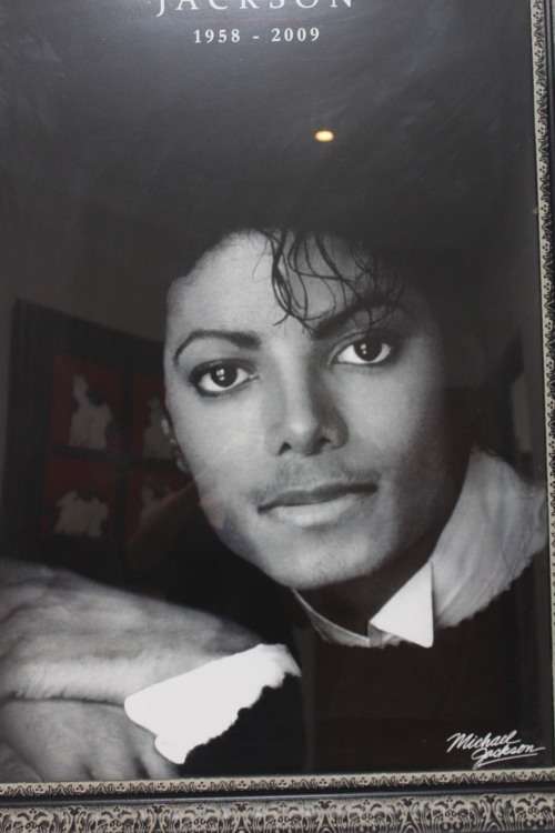 Framed poster of Michael Jackson