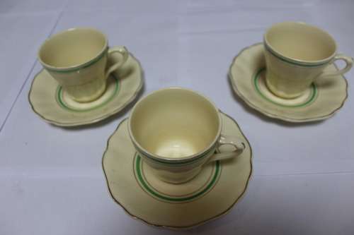 3 x Espresso cups and saucers