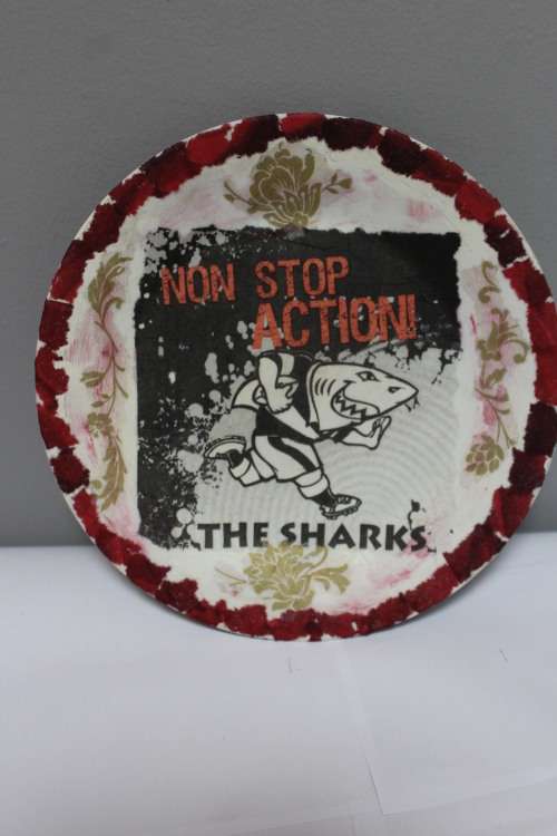 Sharks Rugby - hand made decor plate and tile