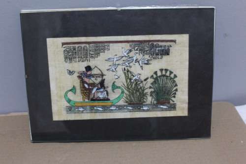 Egyptian  art painting on  papyrus