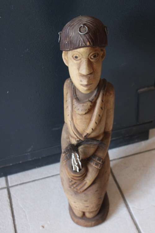 African wooden carving of a Sangoma - As seen on TV - Pawn Stars