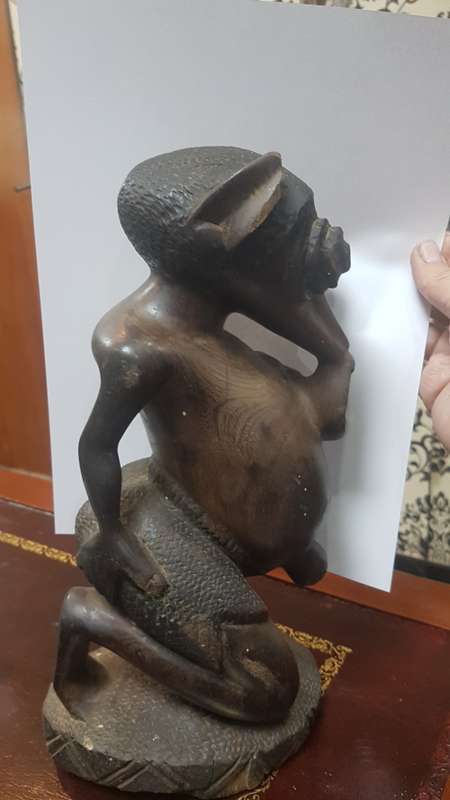 African wooden carving - ears slightly damaged