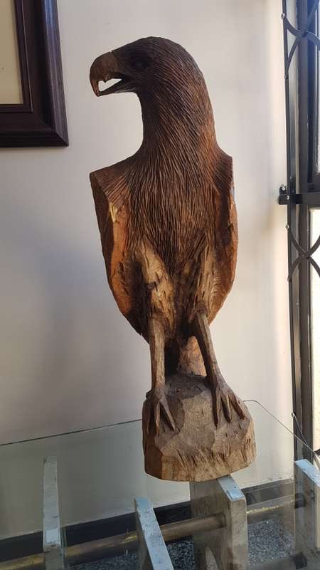 African large eagle wooden carving