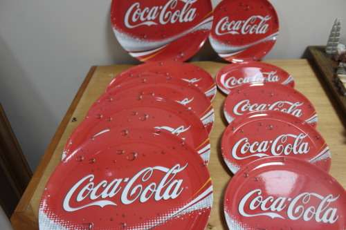 Coke Cola collectible plate set