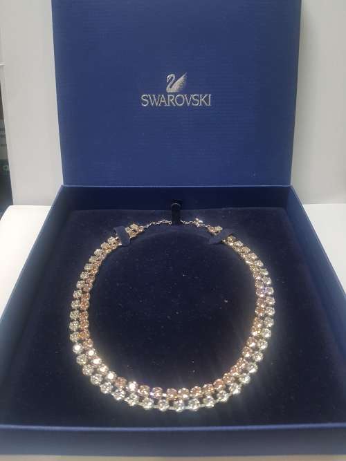 Swarovski fashion jewellery 2 tone crystal necklace