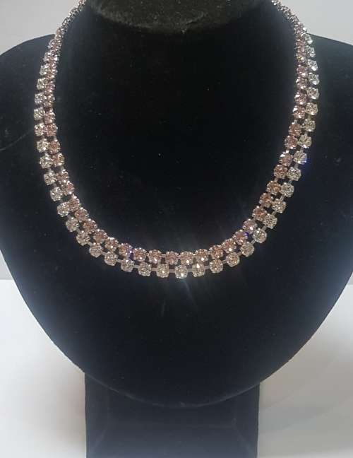 Swarovski fashion jewellery 2 tone crystal necklace