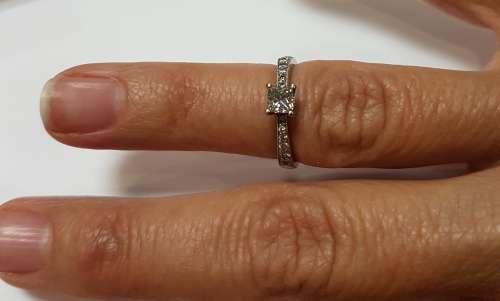 Platinum Princess diamond ring