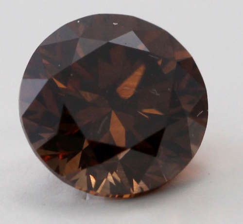 0.95 carat Round Brilliant Diamond Fancy Dark Brown I1 - c/w GIA certificate