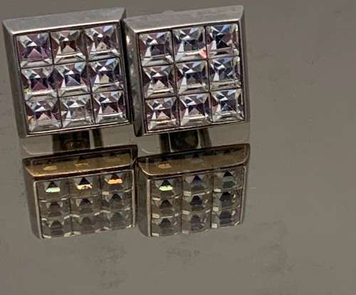 Stainless steel cufflinks made in Italy for men