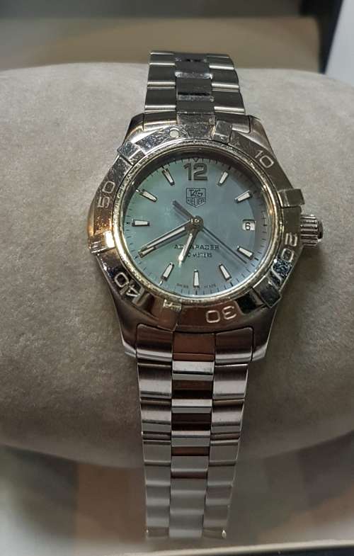 Tag Heuer lady`s Aquaracer Blue Mother of Pearl face - Authenticated
