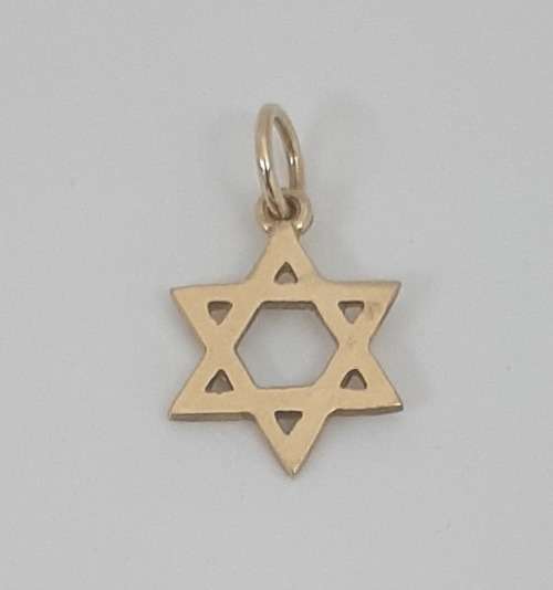 9ct (0,8gr) Yellow gold Star of David Pendent