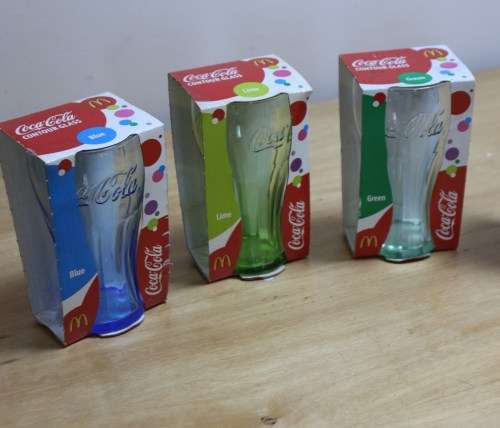 Coca-Cola Memorabilia 3 x Drinking Glass