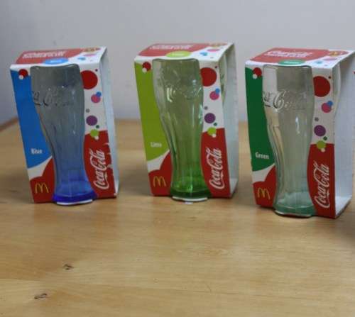 Coca-Cola Memorabilia 3 x Drinking Glass