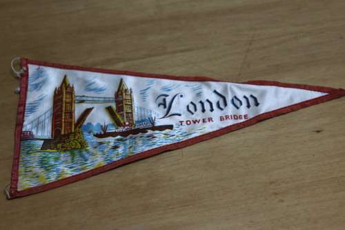 Collectable London tower bridge flag
