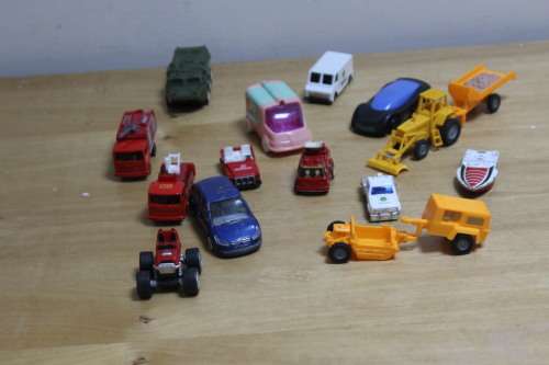 Assorted toy cars