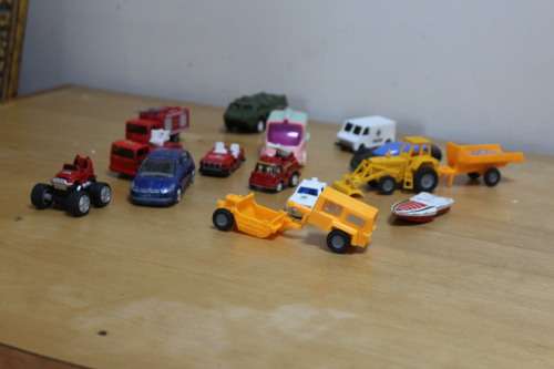 Assorted toy cars
