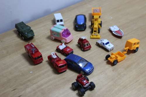 Assorted toy cars