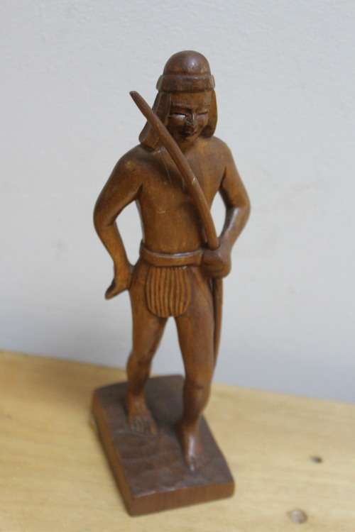 Small Carving of a wooden warrior