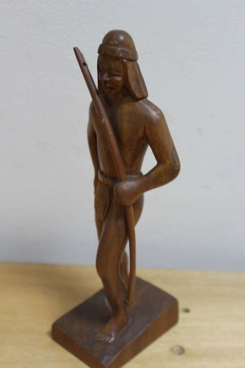 Small Carving of a wooden warrior