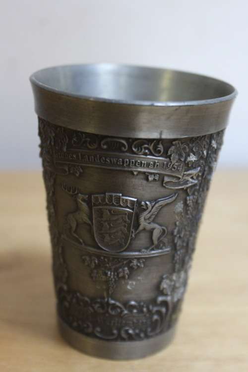 Vintage Zinn Becker Stuttgart pewter wine cup