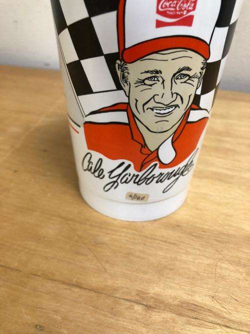 Coca-Cola Memorabilia Limited Edition 2/160 Vintage Nascar - Cale Yarborough Plastic cup from 1980s