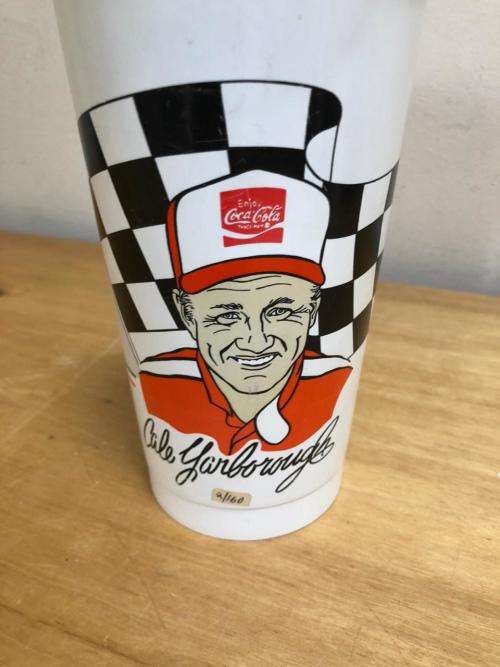 Coca-Cola Memorabilia Limited Edition 2/160 Vintage Nascar - Cale Yarborough Plastic cup from 1980s