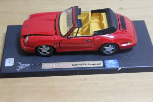Porche 911 Carera 4 cabriolet car model, not in mint condition, can be used for spar parts