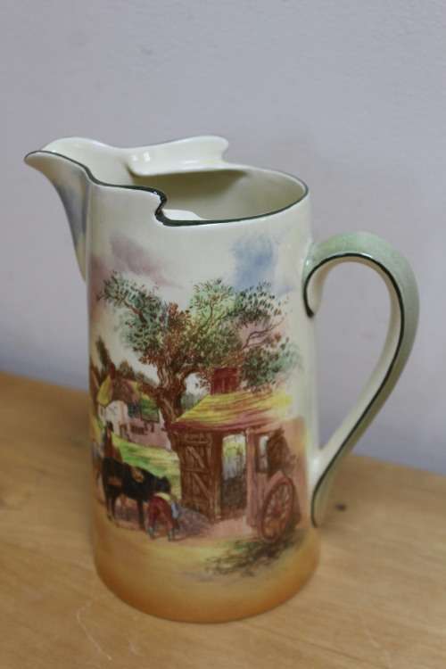Royal Doulton `England Rustic` Water Jug missing the lid