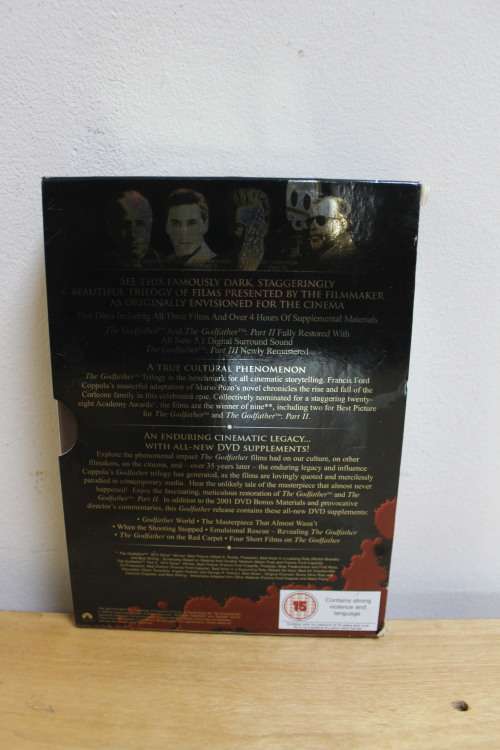 Collectible set of the Godfather DVD movie collection