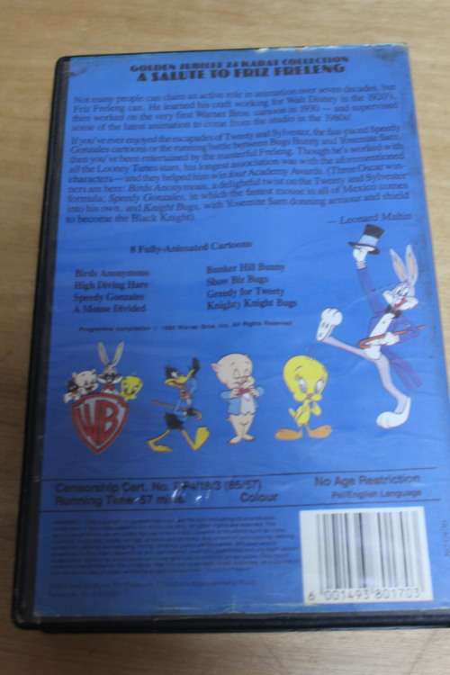 Collectible Warner Brother Golden Jubilee 24 Karat Collection a Salute to Friz Freleng on VHS Video
