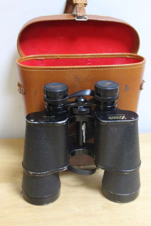 Zenith 10x50 Binoculars in case