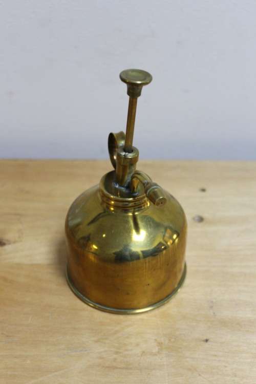 vintage brass oil pump